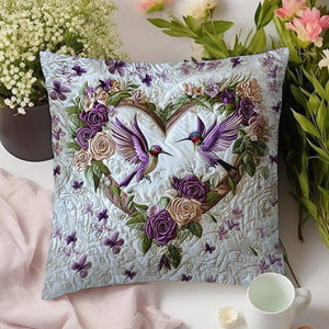 Petal Heart Hummingbird Pillow - Gift For Bird Lovers