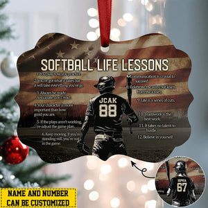 2024 New Release Personalized Softball Christmas Wood Ornament Gift For Softball Lovers