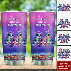 This Grandma belongs to Colorful Turtle Personalized Tumbler