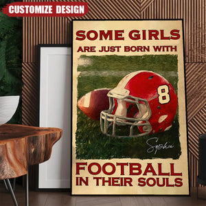 Personalized American Football Poster - Gift For American Football Lover