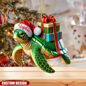 Personalized Turtle Christmas Tree Ornament Gift For Turtle Lover-2024 New Release