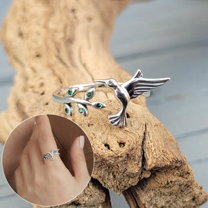 Hummingbird Adjustable Ring - Gift For Bird Lovers