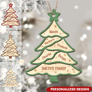 2024 New Release - Wish You A Wonderful Christmas - Family Personalized Custom Ornament - Wood Custom Shaped - Christmas Gift For Family Members