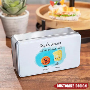 Personalized Food Grade Metal Biscuit Tin - Gift For Family