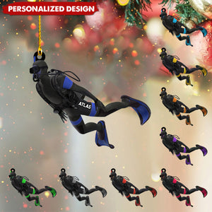 Personalized Scuba Diving Ornament-Gifts For Scuba Diver-2024 New Release