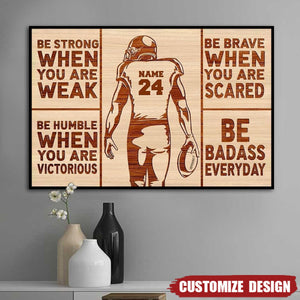 Personalized America Football Player Poster