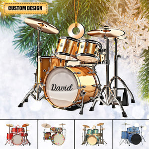 Personalized Drum Set Christmas Ornament Gift For Drummer Player - 2024 New Release