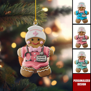 Personalized Gingerbread Nurse Ornament-Gift for Nurse-2024 New Release