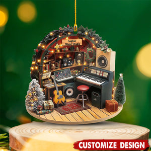 Personalized Music Studio Christmas Ornament Gift For Music Lover-2024 New Release