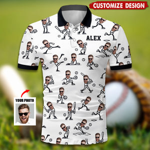 Gift For Baseball Dad, Husband, Son... - Personalized Baseball Polo Shirt