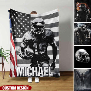 Personalized American Football Blanket - Gift For  Football Lovers