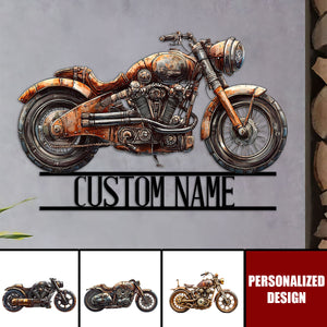 Personalized Biker Cut Metal Sign-Gift For Biker Lover