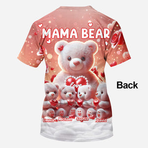 Personalized Mama Bear T-shirt - Gift For Mom,Grandma