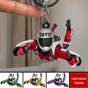 Personalized Skydiving Keychain, Gift For Skydiving Lovers - 2024 New Release