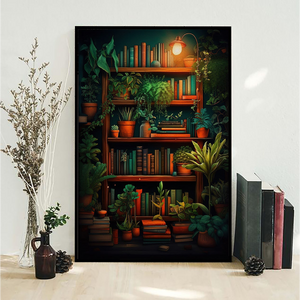 Vintage Flowers And Books Poster- Gift For Book Lovers