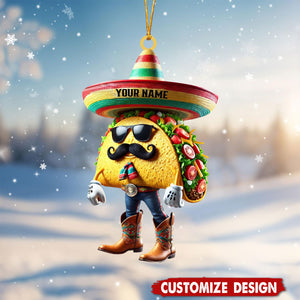 Personalized Taco Christmas Ornament Gift For Taco Lovers-2024 New Release