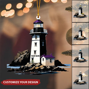 Personalized Lighthouse Christmas Ornament Coastal Lighthouse Ornament Gift - 2024 New Release