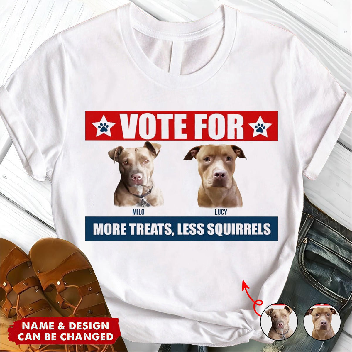 Vote For My Furry Best Friend - Personalized T-shirt