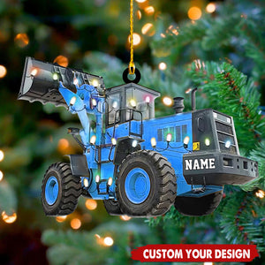 Personalized Bulldozer Christmas Ornaments Gift For Heavy Equipment Lovers - 2024 New Release