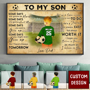 Believe In Yourself - Personalized Football, Soccer Poster, Gift For Football, Soccer Players