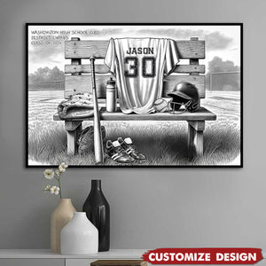 Personalized Class Softball Team Poster-Gift For Softball Team Members