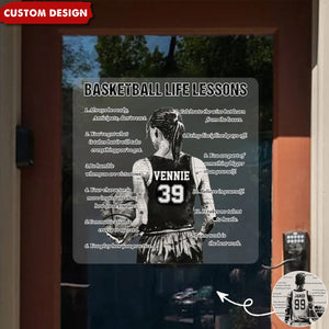 Personalized Basketball Life Lessons Decal - Gift For Basketball Lovers