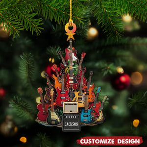 Personalized Guitar Ornament -Gift For Guitar Lovers - 2024 New Release