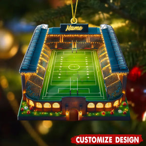 Personalized Christmas Football Stadium Ornament - Gift For Football Lovers  - 2024 New Release