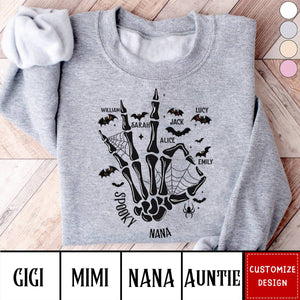 Personalized Spooky Sweatshirt Gift Idea For Grandma/ Mother