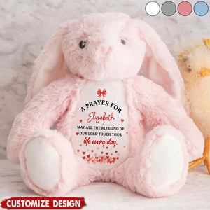 A Prayer For My Baby-Personalized Stuffed Bunny