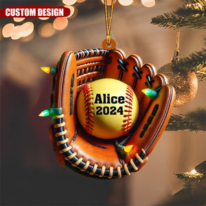 Personalized Softball Christmas Ornament-Gifts For Softball Players,Softball Lovers-2024 New Release