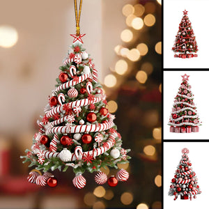 Christmas Hanging Christmas Tree Ornaments Balls Gift Box Candy Cane Star Design-2024 New Release