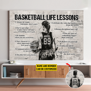 Personalized Basketball Life Lessons Poster-Basketball Gift For Basketball Lovers