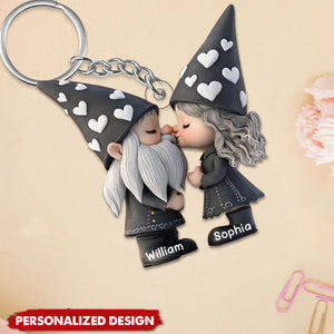 Dwarf Couple-Personalized Keychain, Anniversary Gift For Couple