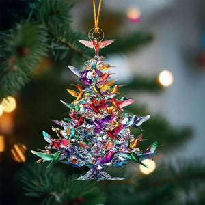 Shiny Hummingbird Christmas Tree Ornament, Gift For Bird Lovers-2024 New Release