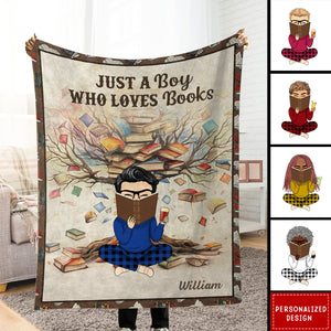 Book Tree Just A Girl/Boy Who Loves Books - Personalized Blanket