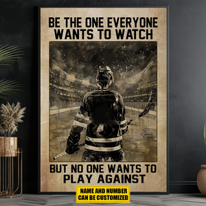 Personalized Hockey Motivation Poster- Gift For Hockey Lover