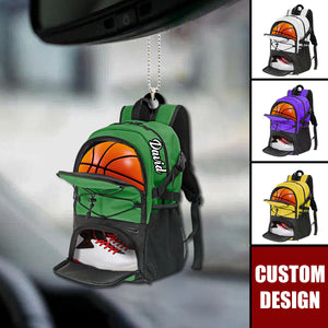 Personalized Basketball Bag Car Ornament-Gift For Basketball Players