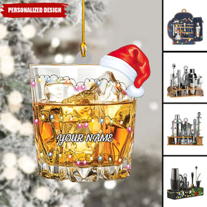 2024 New Release Personalized Cocktail Shaker Ornament-Gifts For Bartender Lover