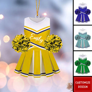 Personalized Cheerleading Pom pom Girl Christmas Ornaments - 2024 New Release