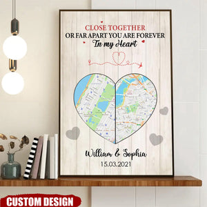 I Love You More Than The Miles Between Us - Personalized Couple Poster