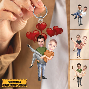 Personalized Photo Acrylic Keychain - Valentine's Day Gifts For Couples