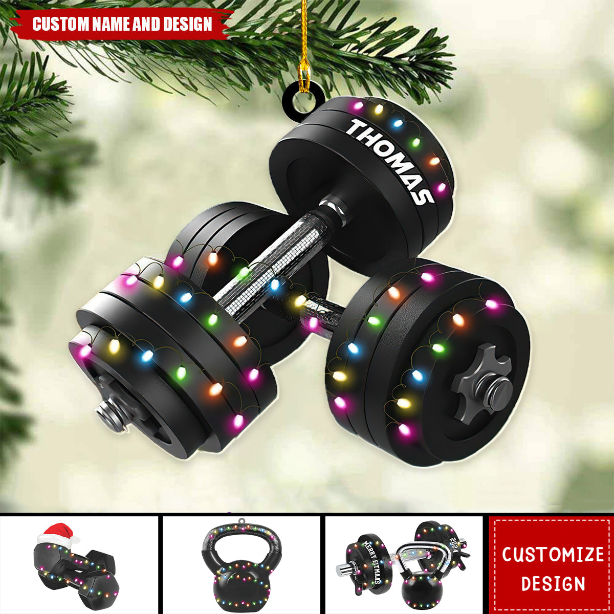 2024 New Release Personalized Fitness Christmas Ornament - Gift For Gym Lovers