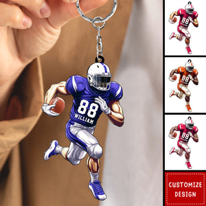 American Football Player Personalized Ornament,Keychain - Gift For American Football Lovers