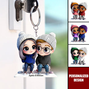 It's You and Me-Personalized Keychain-Gift For Couple