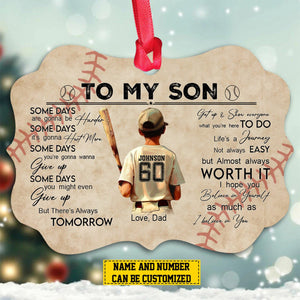 2024 New Release Personalized Baseball Christmas Wood Ornament Gift For Baseball Lovers