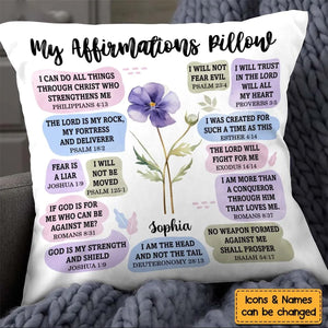 Personalized Gift For Woman Christian Affirmation Pillow