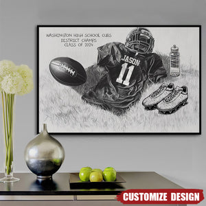 Personalized Class Football Team Poster - Gift For Football Team Members