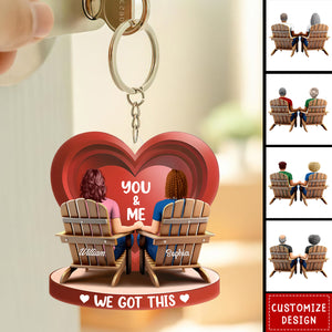 Together Since Couple-Personalized Keychain-Gift For Couple