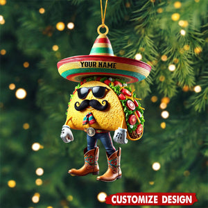 Personalized Taco Christmas Ornament Gift For Taco Lovers-2024 New Release